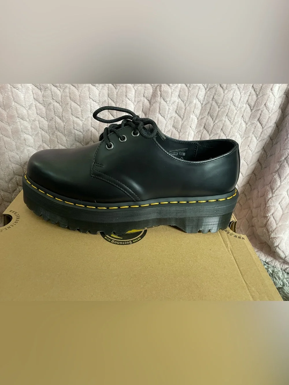 NEW Dr. Martens Black 1461 Quad Platform Shoes US-M 9, US-W 10 Mens Women’s
